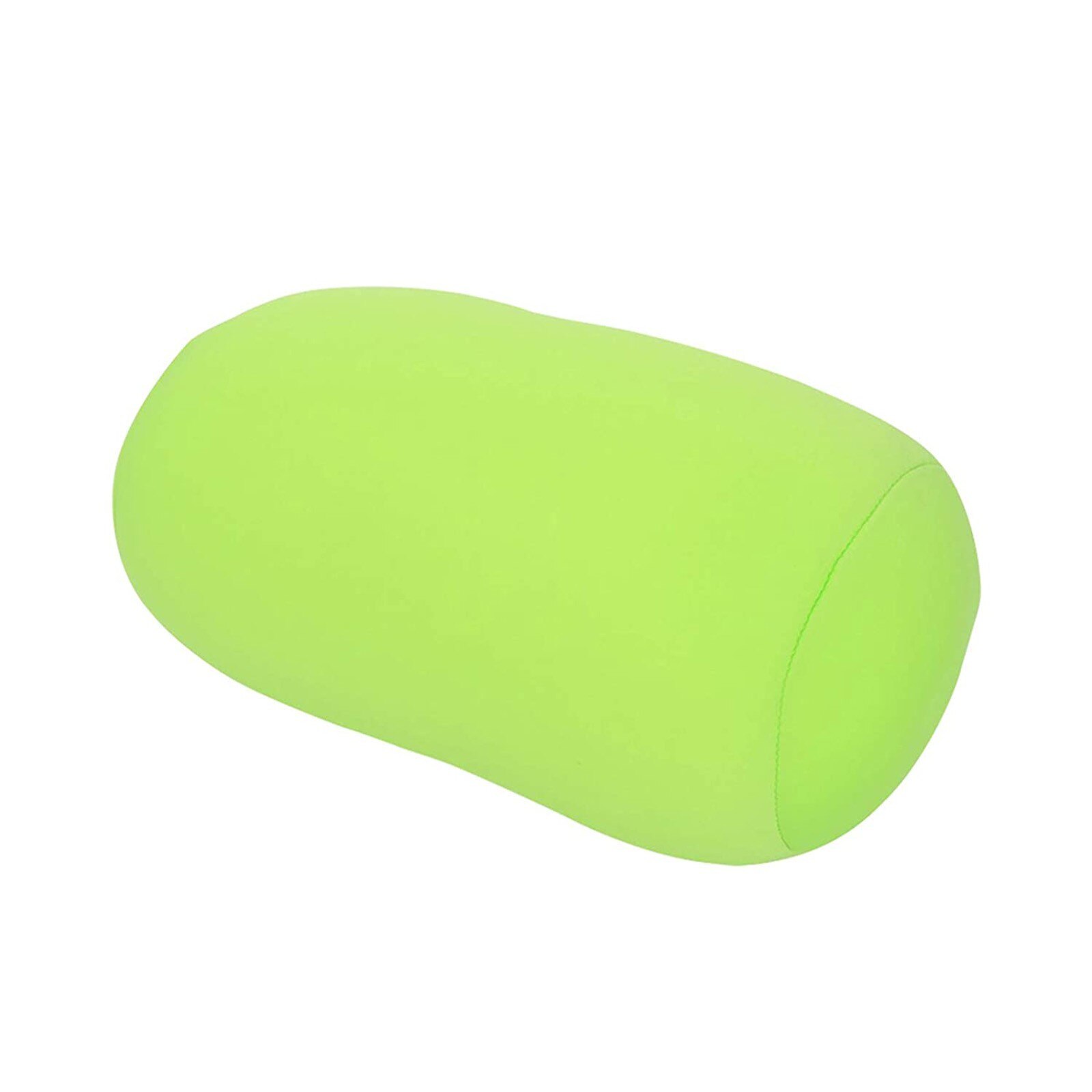 Rollo almohada asiento cabeza cuello de viaje Micro Mini Microbead cojín Color puro cilíndrico almohada cojín para siesta para oficina: green
