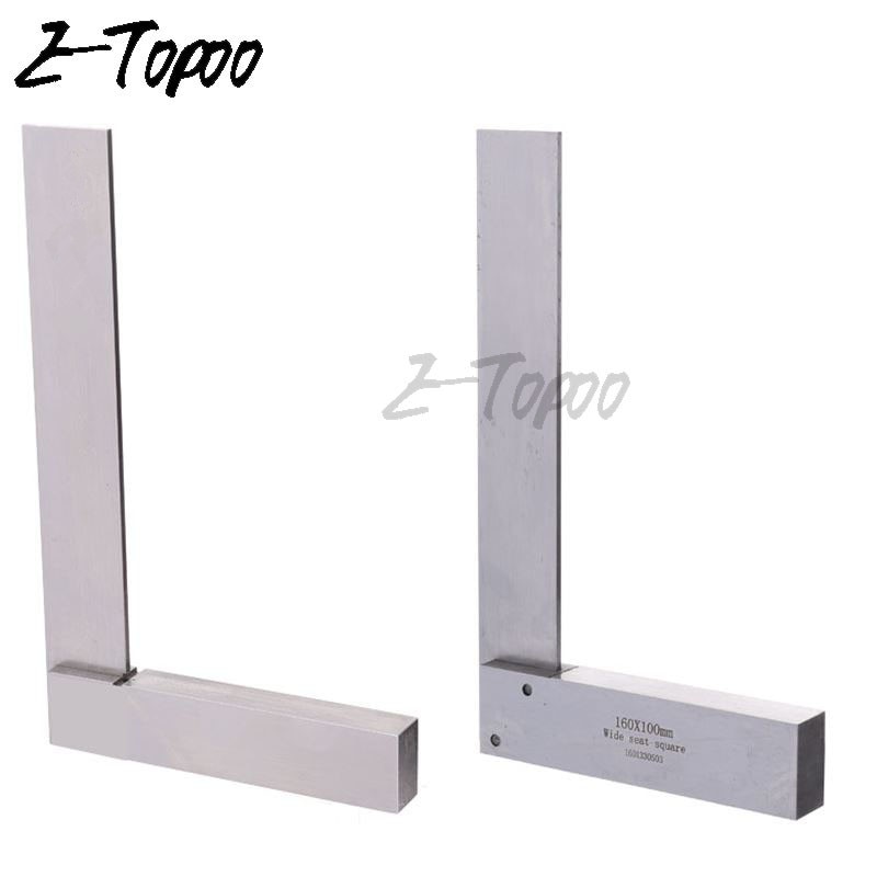 90 Graden Hoek Gauge Carbon Staal Grade 1 Met Brede Basis Hoek Heerser Markering Gauge Measure Tool Uitgebreide Hoek Plein heerser