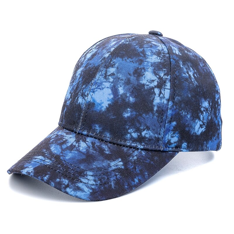 Udendørs afslappet tie dye kasketter til kvinder regnbuefarvet baseballkasket til kvinder streetwear sommerhat: Orange