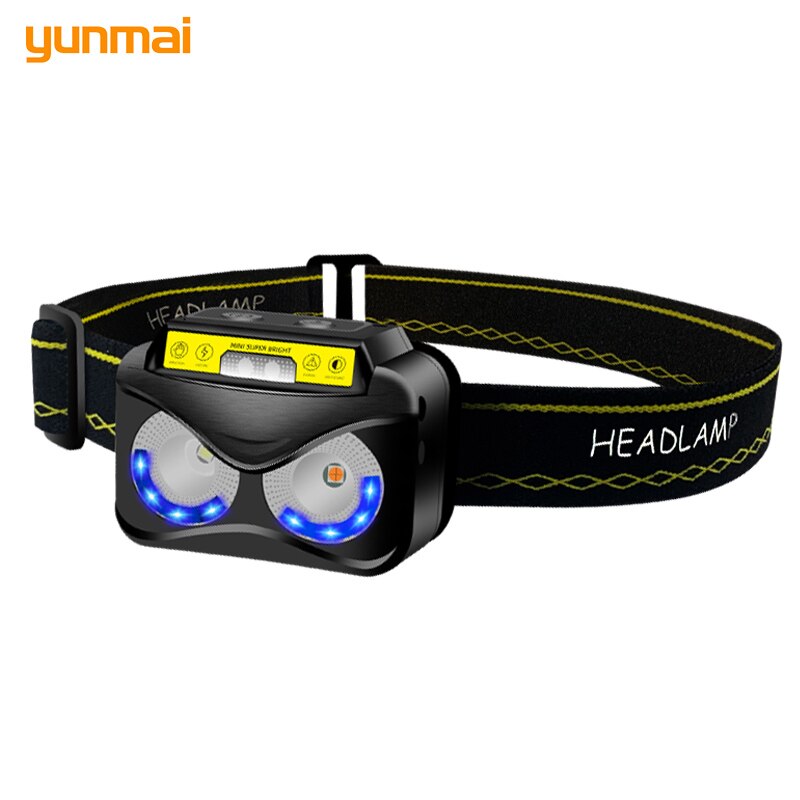 5V Draagbare Xpg + Cob Led Koplamp Usb Oplaadbare Camping Head Lamp Vissen Koplamp Zaklamp Waterproof Koplamp Torch