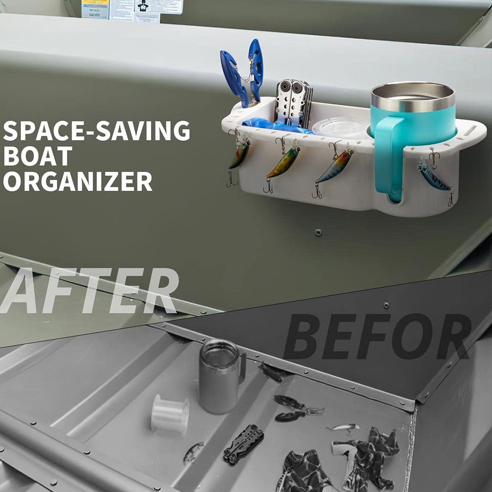 Marine Storage Caddy Box Can Cup Holder Phone Drink Box Organizer Boat Marine Yacht Pontoon Fishing Cabin Universal Multifunctio