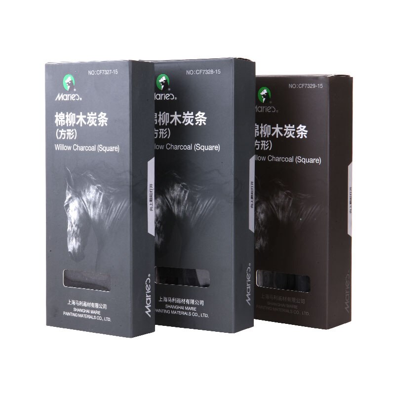 15pcs/box Soft Charcoal Sketch Carbon Pen Carbon Strip Carbon Rod Sketch Painting Charcoal Rod for Art Supplies