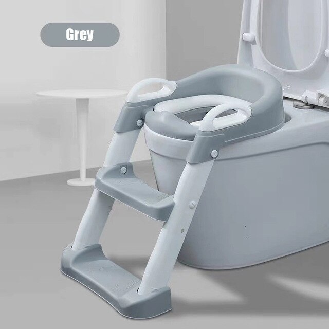 #39 pojkar flickor baby toalett träningssits stege barn wc småbarnsstol säte säker barnpotta: Grå