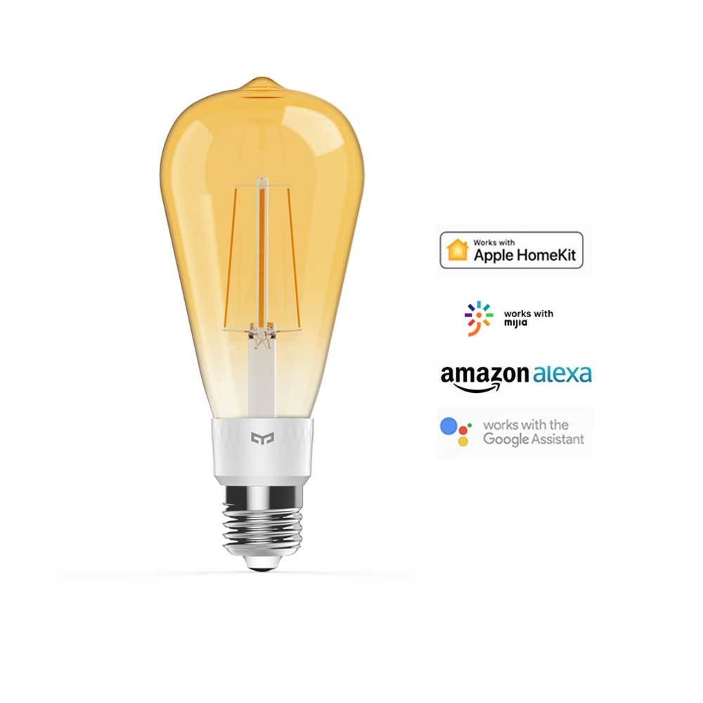 Original yeelight smart LED Filament bulb YLDP23YL 500 lumens 6W Lemon Smart bulb Work for Apple homekit and mijia app: 1pcs