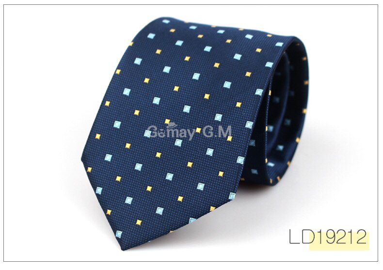 Männer Krawatten für Geschäft Formale Hochzeit Krawatte für Männer 8cm Streifen Punkte Krawatte Anzüge Krawatte Jacquard Krawatte: LD19212