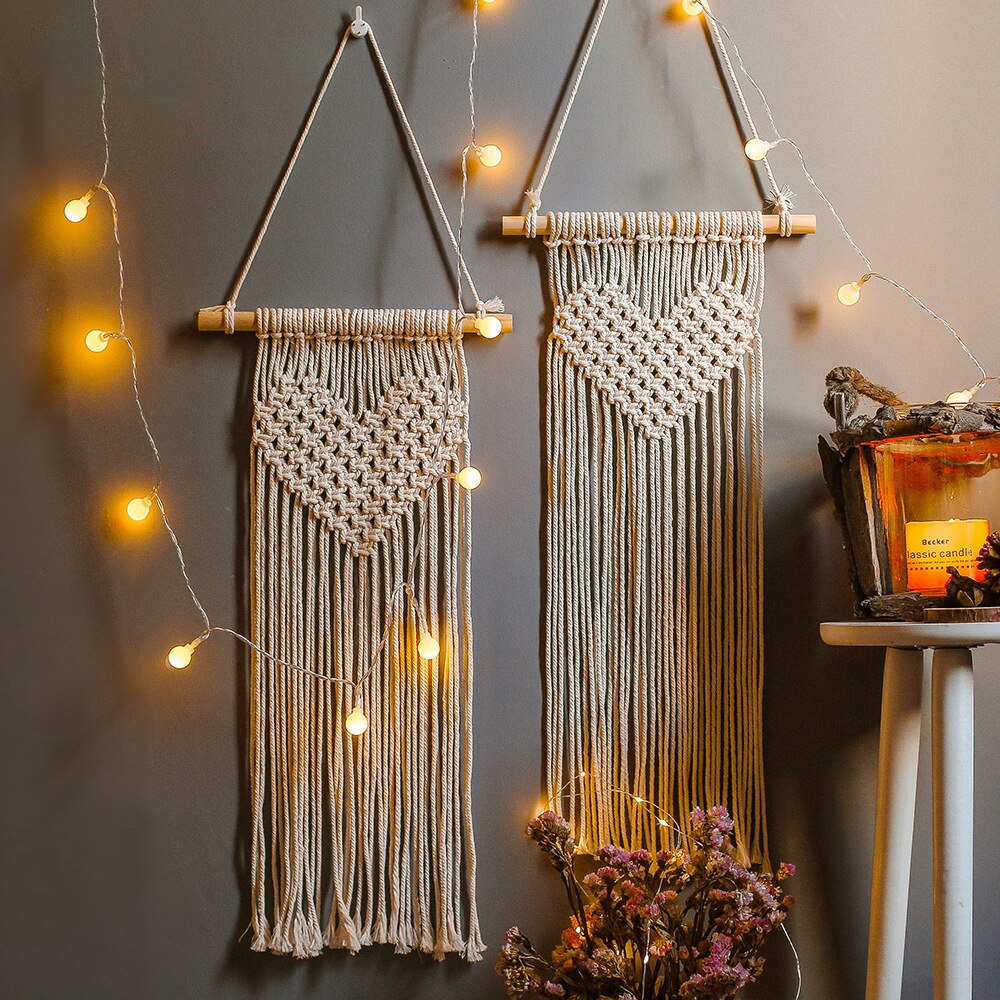 Attrape rêves en macramé, décoration nordique pour chambre, style Boho, décoration murale pour chambre d'enfant