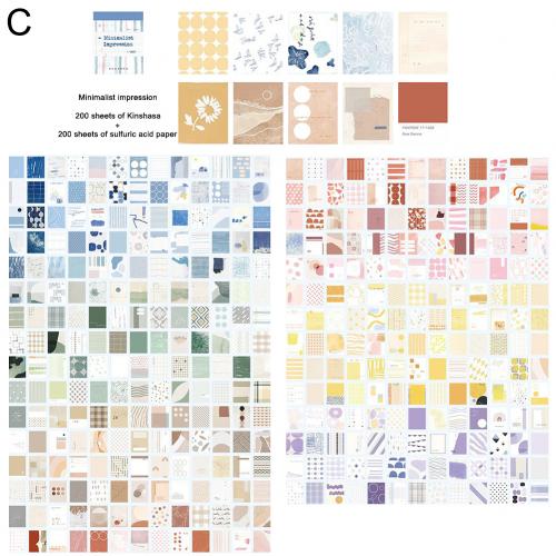 400 stk diy vintage plakat papir sticky notes dagbog scrapbog materiale dekor bogmærke memo stickers n times sticky notes håndlavede: C