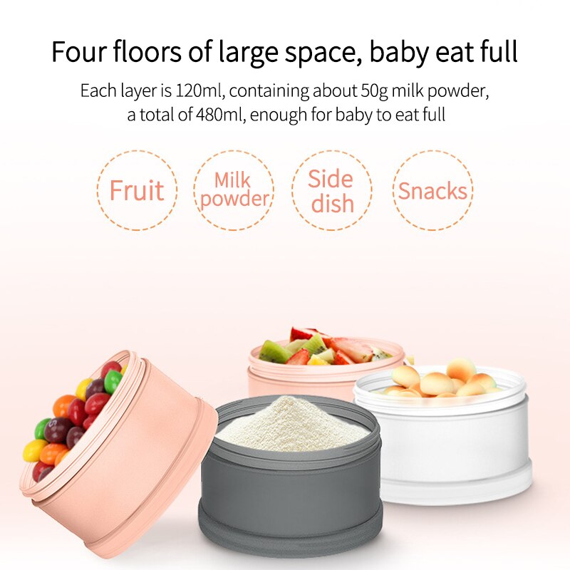 Baby Food Box Mix Container Food Container Milk Powder Container Reusable Formula Dispenser Snack Box Storage