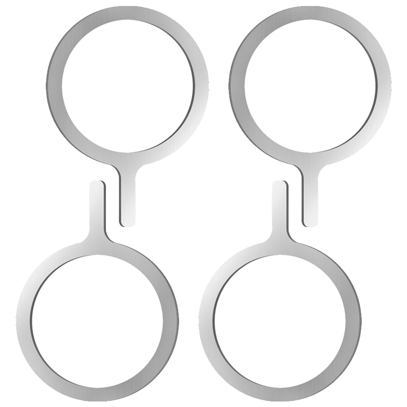 Self Adhesive Metal Ring Iron Sheet Sticker for Apple IPhone Case Magsafe Magnetic Wireless Charging Ring for iPhone 15: Transparent
