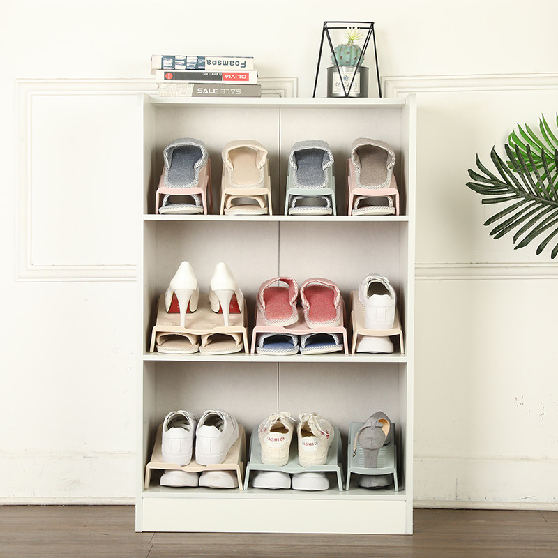 Schuh Gestell Haushalt Lagerung Schuhe Sparen Sie Raum Regal Doppel Schuh Unterstützung Kunststoff Integrierte Einfache Raum Wirtschaft Schuh Lagerung Gestell