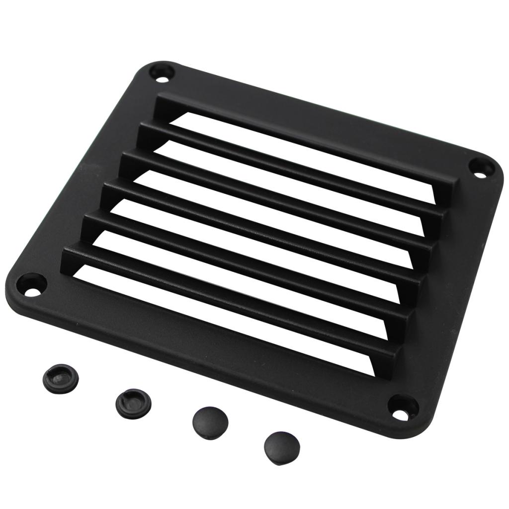 Black ABS Louvered Plastic Vent 5-1/2' X 4-7/8' for Boat Injection-molded ABS plastic White plastic vent