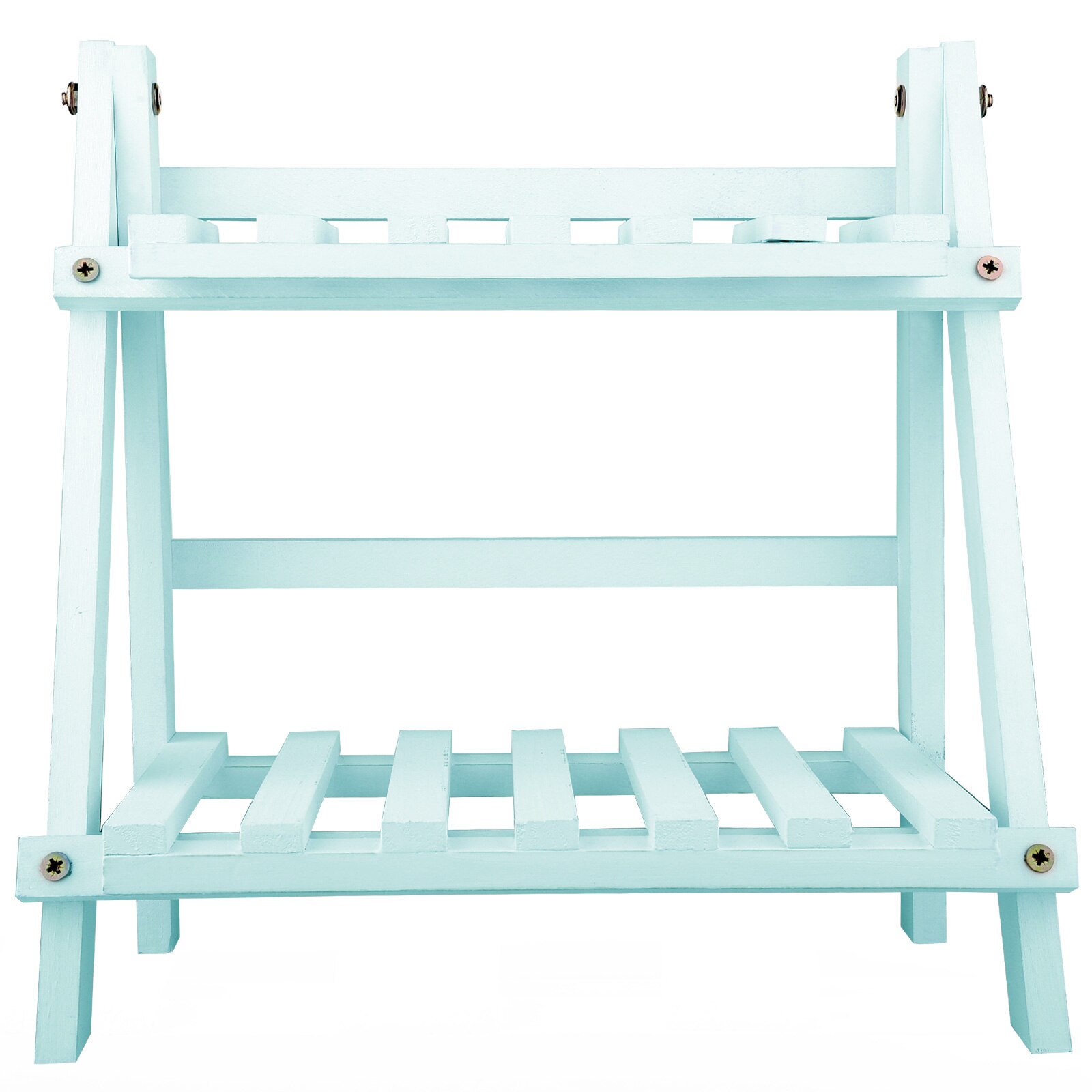 2-Tier Wooden Plant Stand Flower Pot Display Rack Stand Shelf Multifunction Storage Bonsai Holder Rack For Home Outdoor Patio: Green