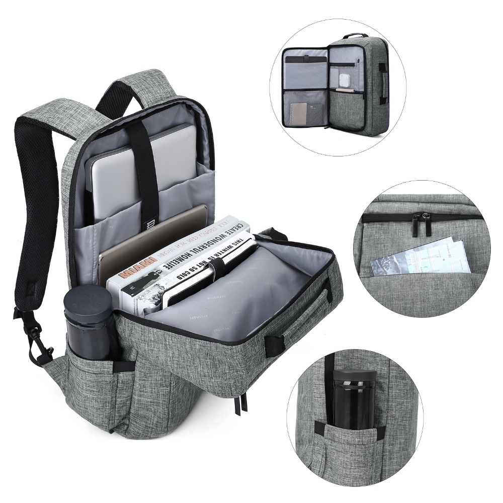 BAGSMART Multifunctionele Bakpack Mannen Reistas Waterdicht Bolsa Mochila voor 15.6 Inch Laptop Rugzak Schooltas Rugzak