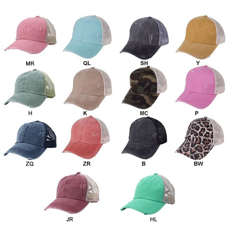 Coda di cavallo Berretto Da Baseball Sport All'aria Aperta SnapbackBreathable Protezione UV Parasole Maglia Papà Cappello Regolabile Hip Hop Cappelli