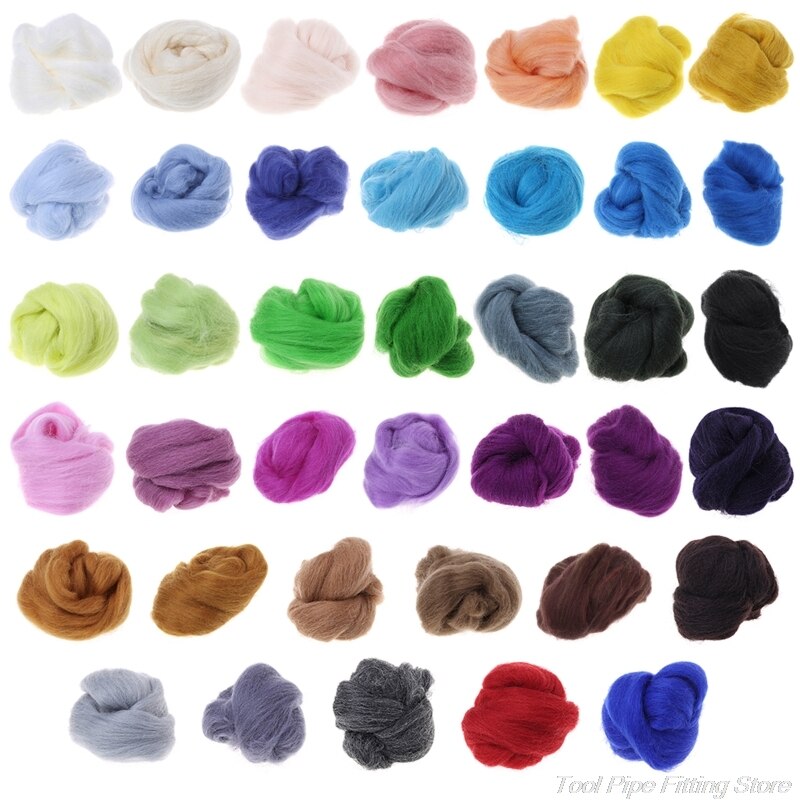 Mode Wol Corriedale Needlefelting Top Zwervende Geverfd Spinning Nat Vilten Fiber J27 21