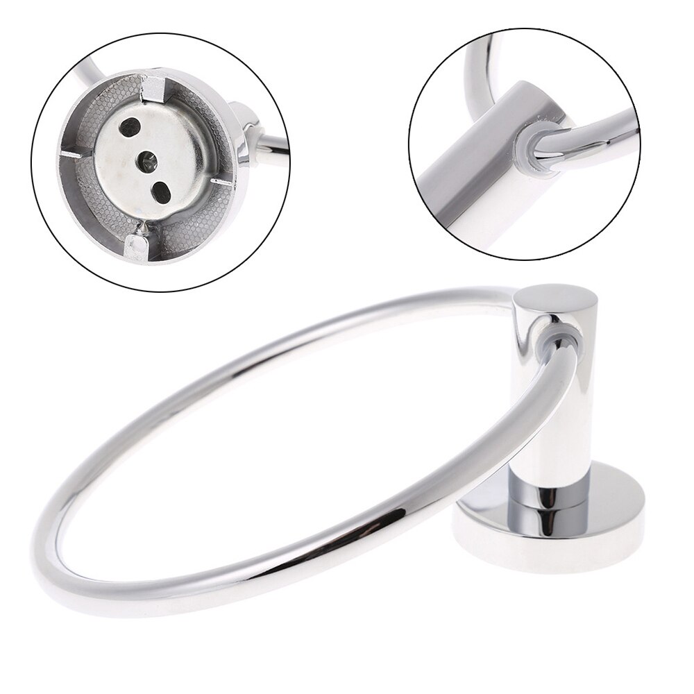 Edelstahl Runde Stil Wand-Montiert Handtuch Ring Halter Hanger Badezimmer