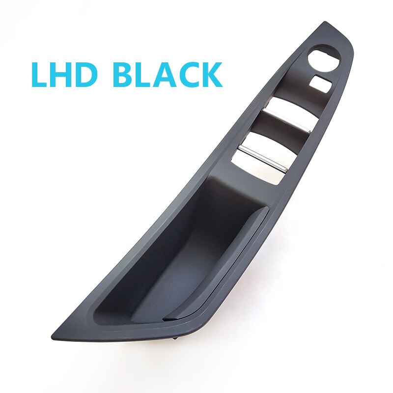 LHD RHD Interior Door Pull Handle Armrest Panel Trim No Mirror Folding Button for BMW 5 Series F10 F11 F18 520 523 525 528 530: LHD Black