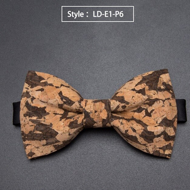 Kurk Hout Mode Strikjes Mens Novelty Handgemaakte Massief Das voor Mens Wedding Party Man Accessoires Mannen Bowtie: LD-E1-P6