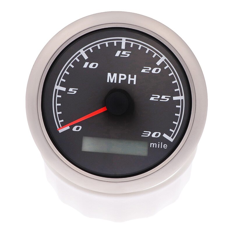 85Mm Auto Gps Snelheidsmeter 30MPH 60MPH 120MPH Kilometerstand Speed Gauge Met Gps Antenne Fit Voor Boot Marine Yacht 12V 24V