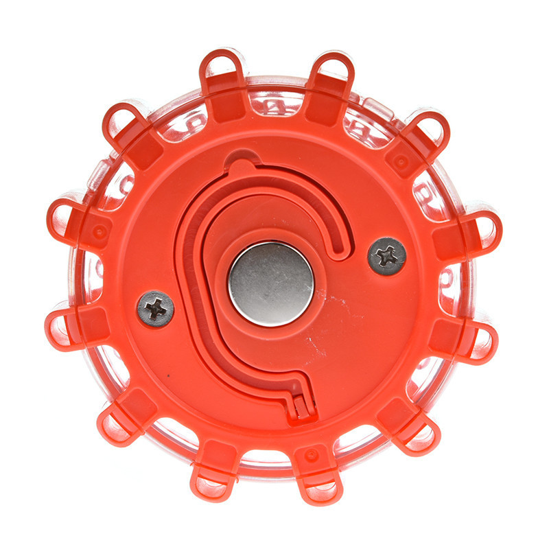 Luz estroboscópica de emergencia para coche, faro redondo de 15 LED, Super brillante, para techo de coche, policía, seguridad en carretera