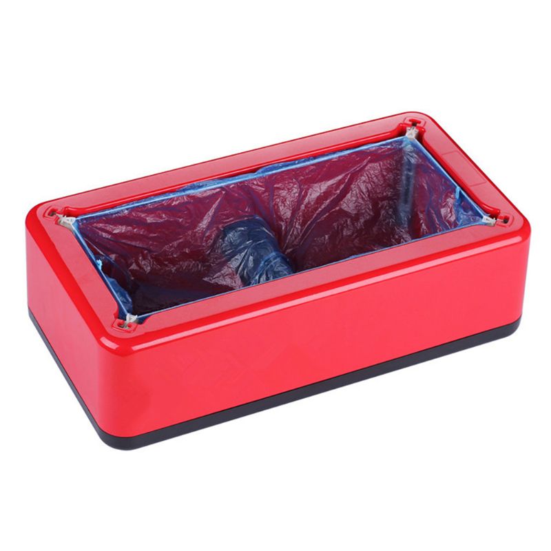 Automatic Shoe Cover Dispenser Machine Disposable Overshoe Dispenser Device: Red