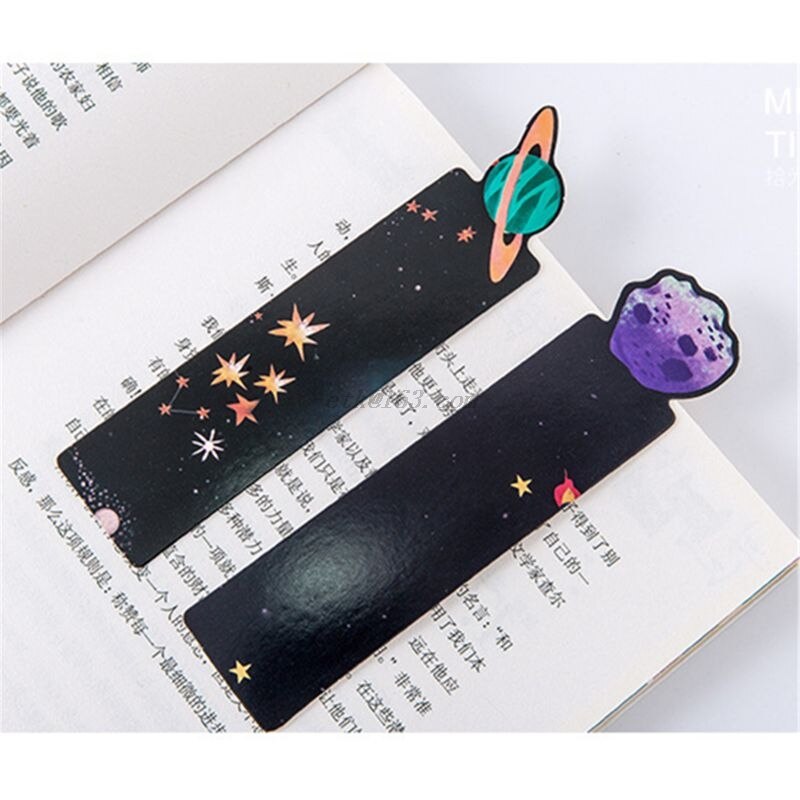 30Pcs/Set Planet Bookmark Message Card Paper Bookmarks Book Holder School Office Supplies Material