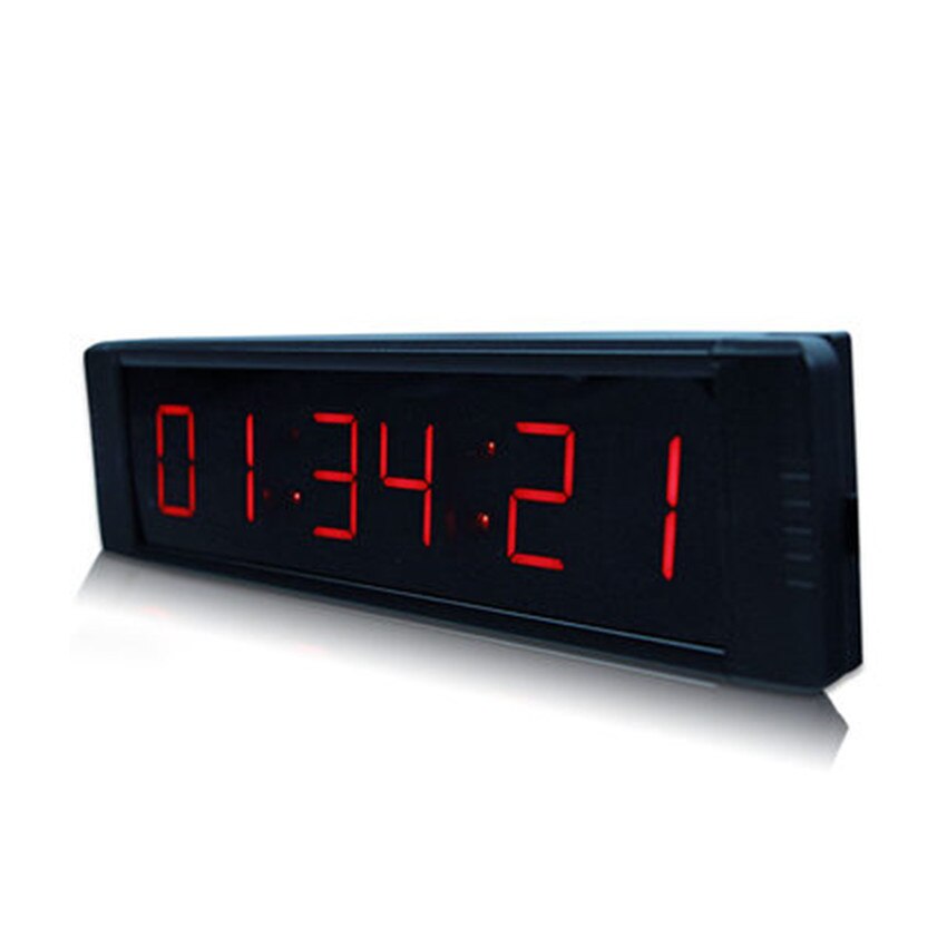 6 Digits led Display Electronic Clock Timer 12H / 24H LED Countdown Clock IR Remote Gym Fitness Training Count Up Countdown Time