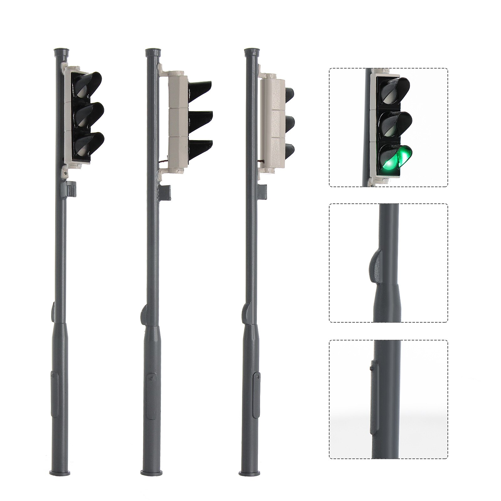 4pcs G Scale Model Traffic Signals Red/Yellow/Green 1:25 Block Signal 14.5cm Traffic Light JTD259RYG