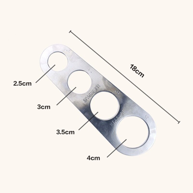 Stainless Steel Spaghetti Ruler Noodle Measuring Device Noodle Ruler 4 Hole Kitchen Noodle Tool HFing