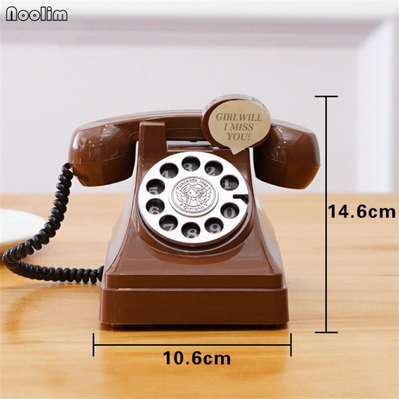 NOOLIM retro Telefon Sparschwein Kunststoff Kreative Für freundlicher Zu Hause Wohnzimmer Weinschrank Dekorative Ornamente Handwerk