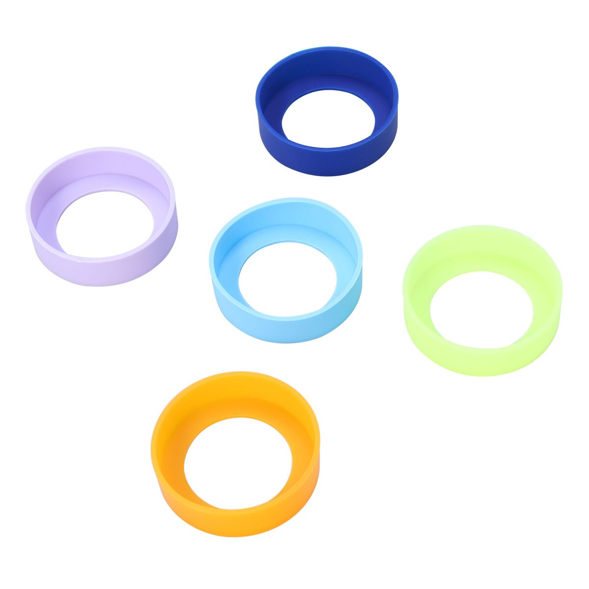 5 stk silikon varmebestandig koppematte vannflaskeholder isolasjonsmatte sklisikker kopp kruscoaster 65mm ( tilfeldig farge)