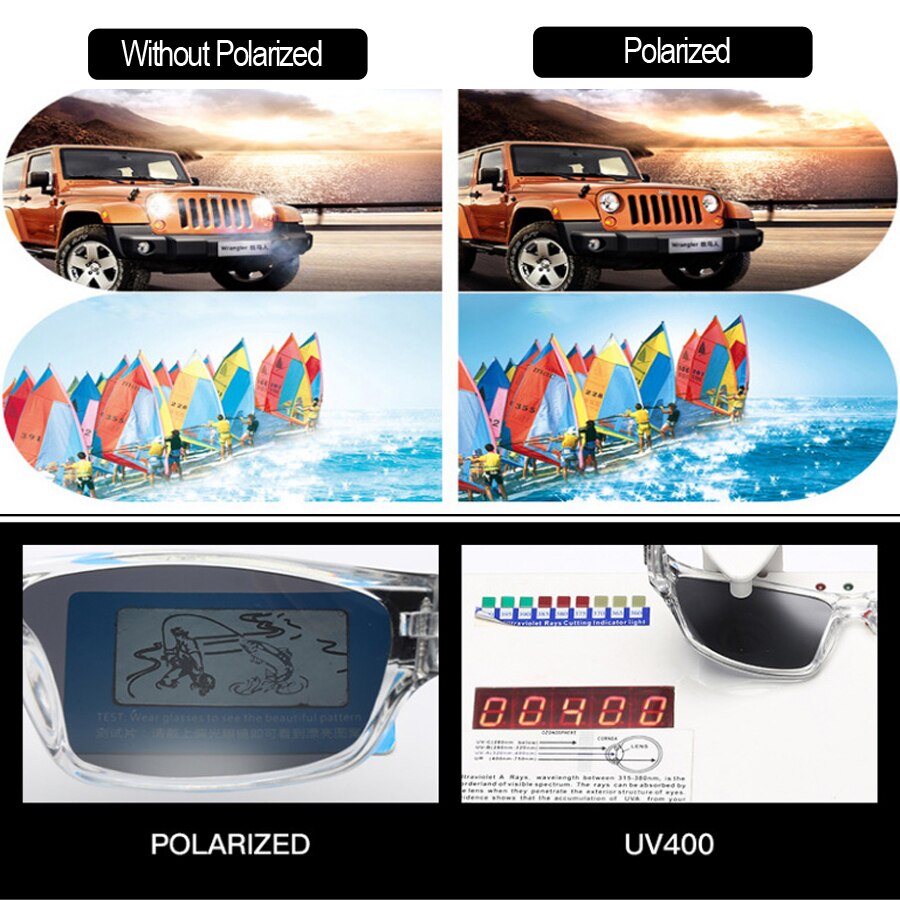 Polariserede fiskeri solbriller mænd kvinder fiskebriller camping vandre kørsel cykel briller sport cykel briller  uv400