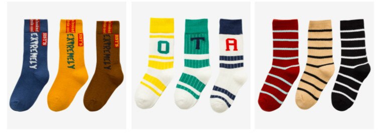 Bébé et enfant en bas âge garçon 9-pack chaussette équipage hiver automne bambin enfants fille chaussettes: C / 5-7 YEAR