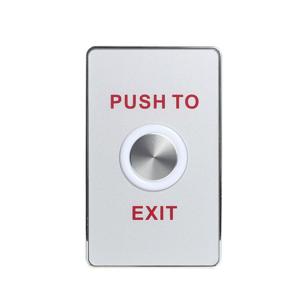 IP65 Piezoelectric Push Release Out Unlock Exit Button Switch Sensor W/LED Light