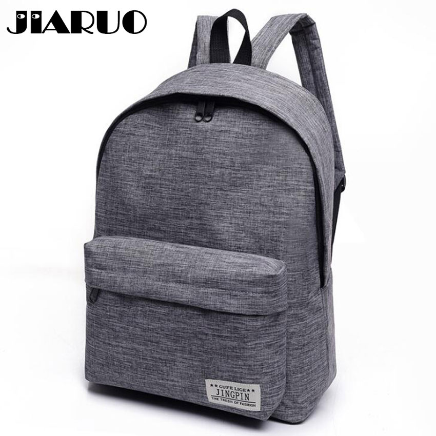 Classique Simple femmes hommes toile sacs à dos sac d'école pour adolescents filles garçon étudiant livre sac à ordinateur portable sac de voyage Mochila