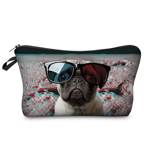 DAOXI Women Toiletry Bag 3D Animal Printing Portable Large Cosmetic Organizer for Travelling Necessaries: 58