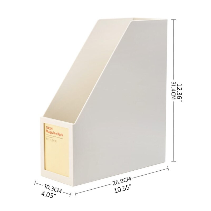 LX0B Multi-purpose Document File Holder with Lable Window File Storage Case Easy to Push/Pull Vertical Placement for Office