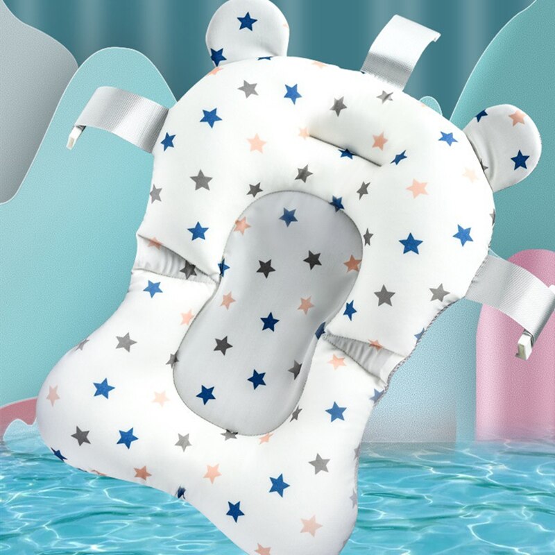 Red de baño para bebés recién nacido bañera bolsillo de red antideslizante alfombra de baño Baño neto bebé ducha rack puede sentarse y mentira suspendido 3D mat