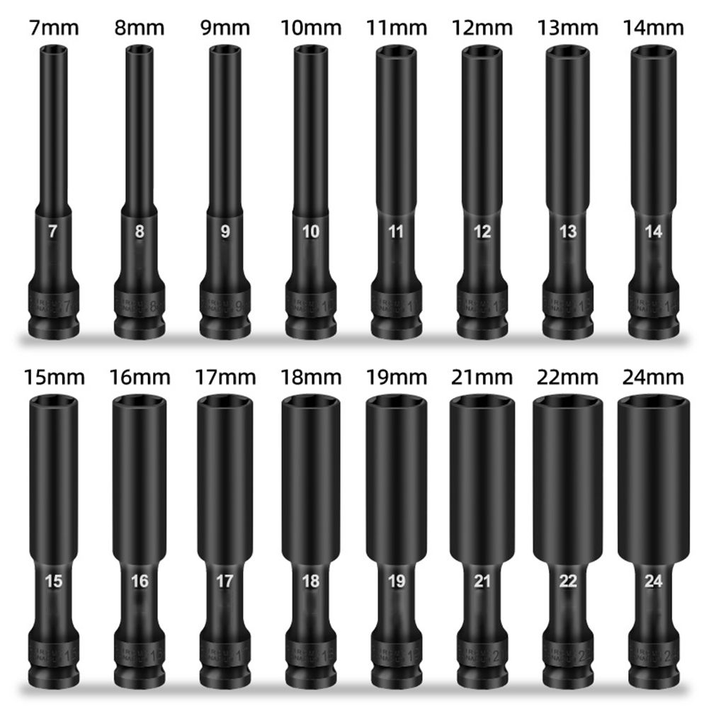 5/4/3/2/1pcs Hex Socket Impact Wrench Hex Socket Drill Bit Set Screw Driver Extension Adapter Security Magnetic Tips