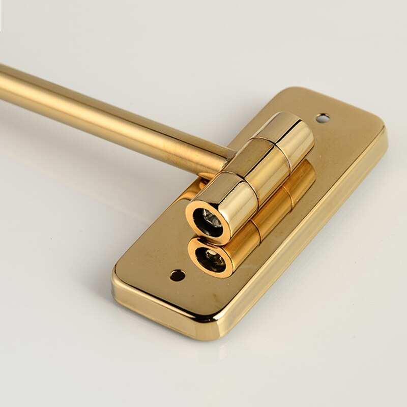 Bath Mirrors 8 inch Bathroom Folding Brass Shave Makeup Mirror Golden Wall Mount Round Base 3x Magnifying Mirror 1208K