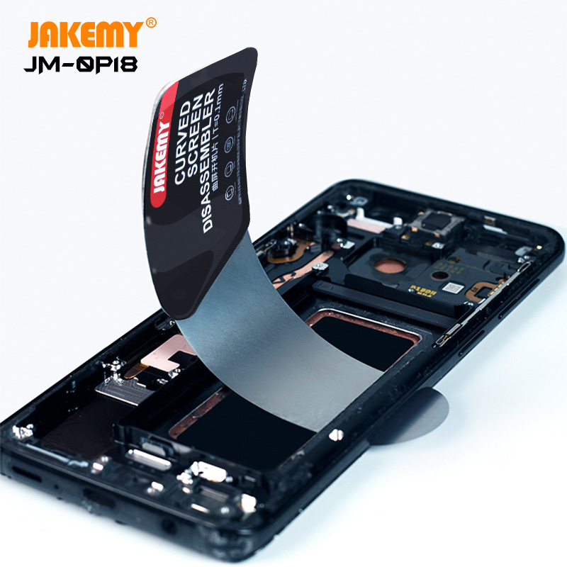 Jakemy OP18 Originele Rvs Gebogen Scherm Demonteren Blade 0.1 Mm Veilige Demontage Tool Voor Gebogen Scherm Mobiele Telefoon