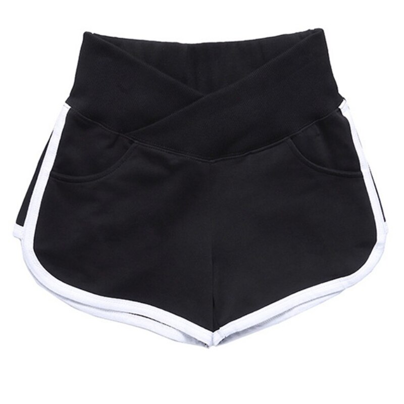 Sommer kvinder gravide korte bukser gravid shorts gravid lavtaljede fritidssport plus size pantalon bukser dametøj