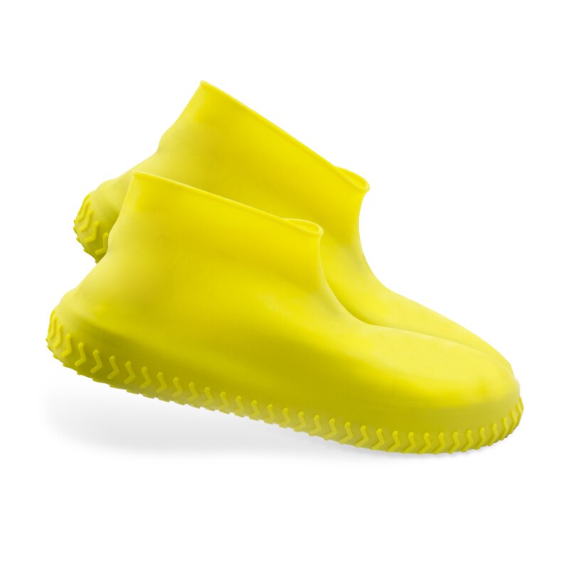 Siliconen Waterdichte Schoen Covers Slip Regen Laarzen Herbruikbare Geen-Slip Rubber Schoen Protectors Voor Kinderen Mannen Vrouwen: Yellow / S