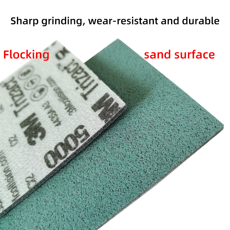 3M Trizact Foam Sheet 30289 Flocking Sponge Sandpaper 70/140mm Self-adhesive Back 5000 Grit Dry Water Sanding Paper