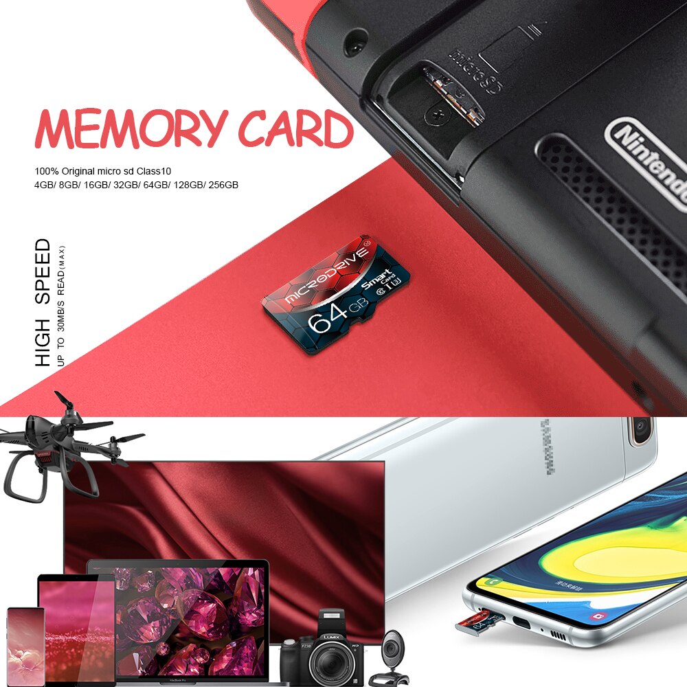 Original U1-U3 Class 10 High Speed Micro SD Card 8gb 16gb 32gb 64gb 128gb TF card Flash card for smartphone