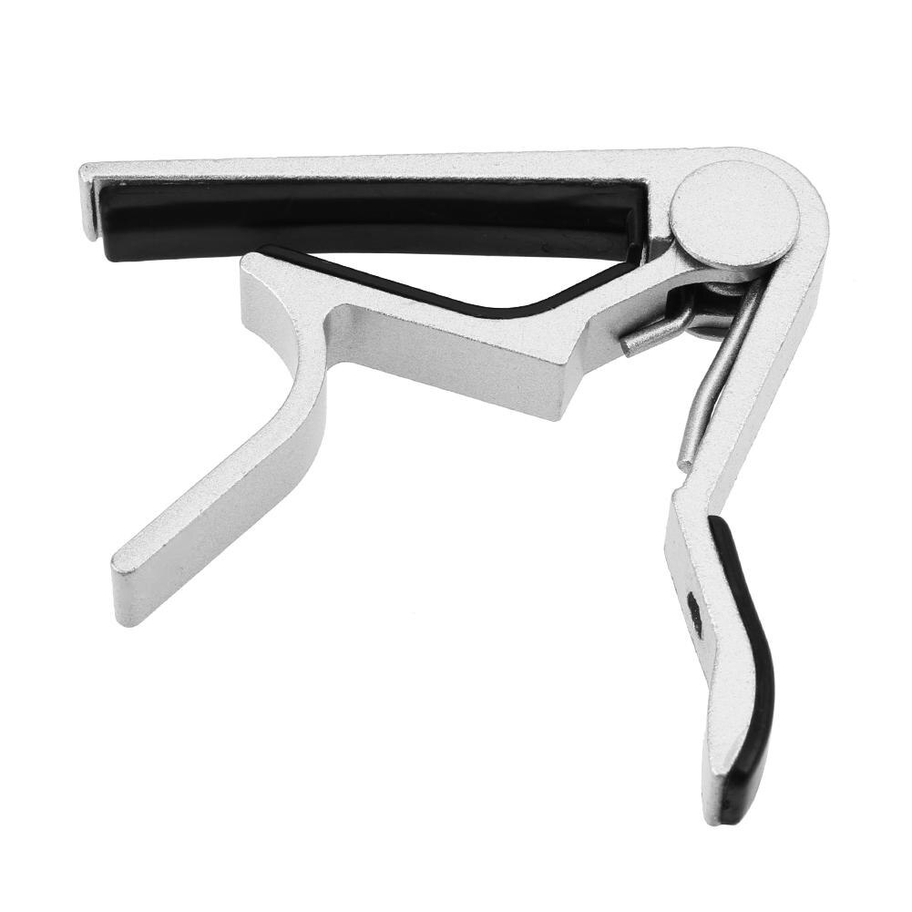 Aluminium Guitar Tuner Klem Professionele Key Trigger Capo Voor Akoestische Elektrische Muziekinstrumenten Accessoires: Zilver