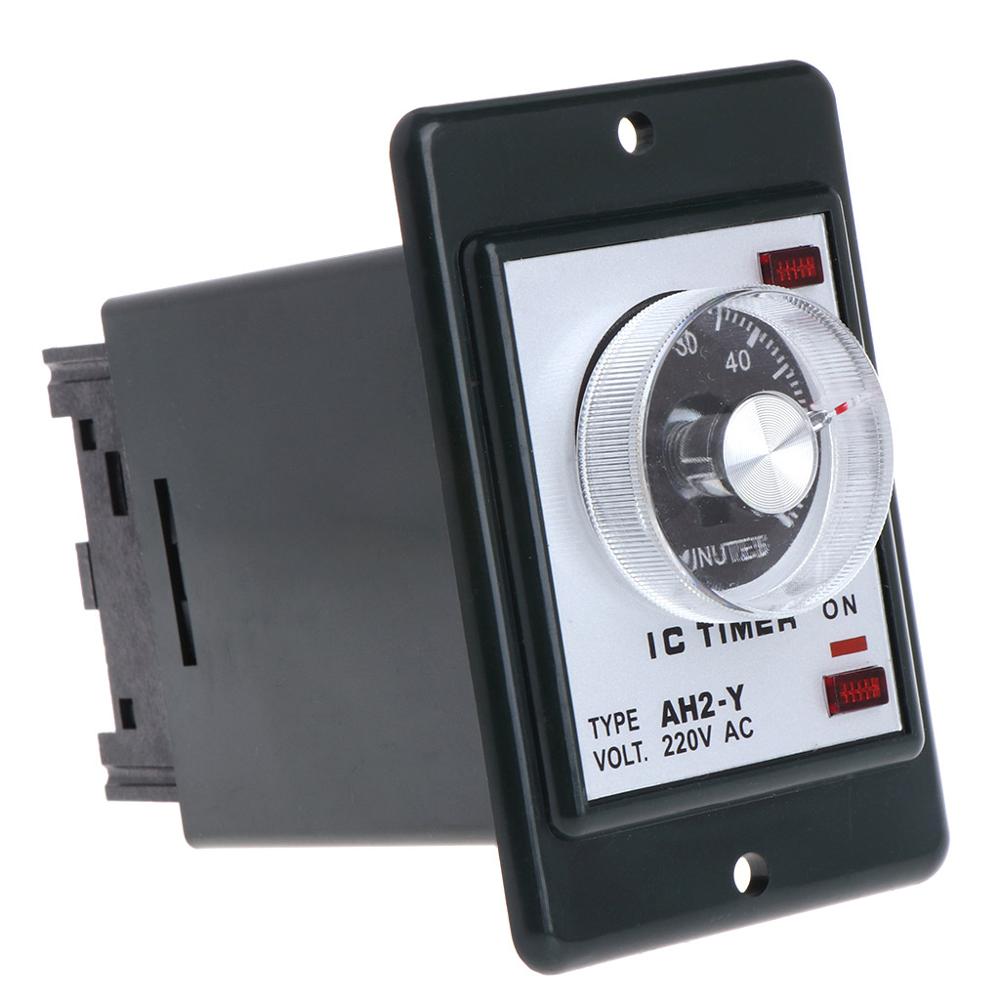 0-60 seconds/minutes Power On Delay Timer Relay With Socket Base AC 220V AH2-Y Time Switch: 0-60 minutes