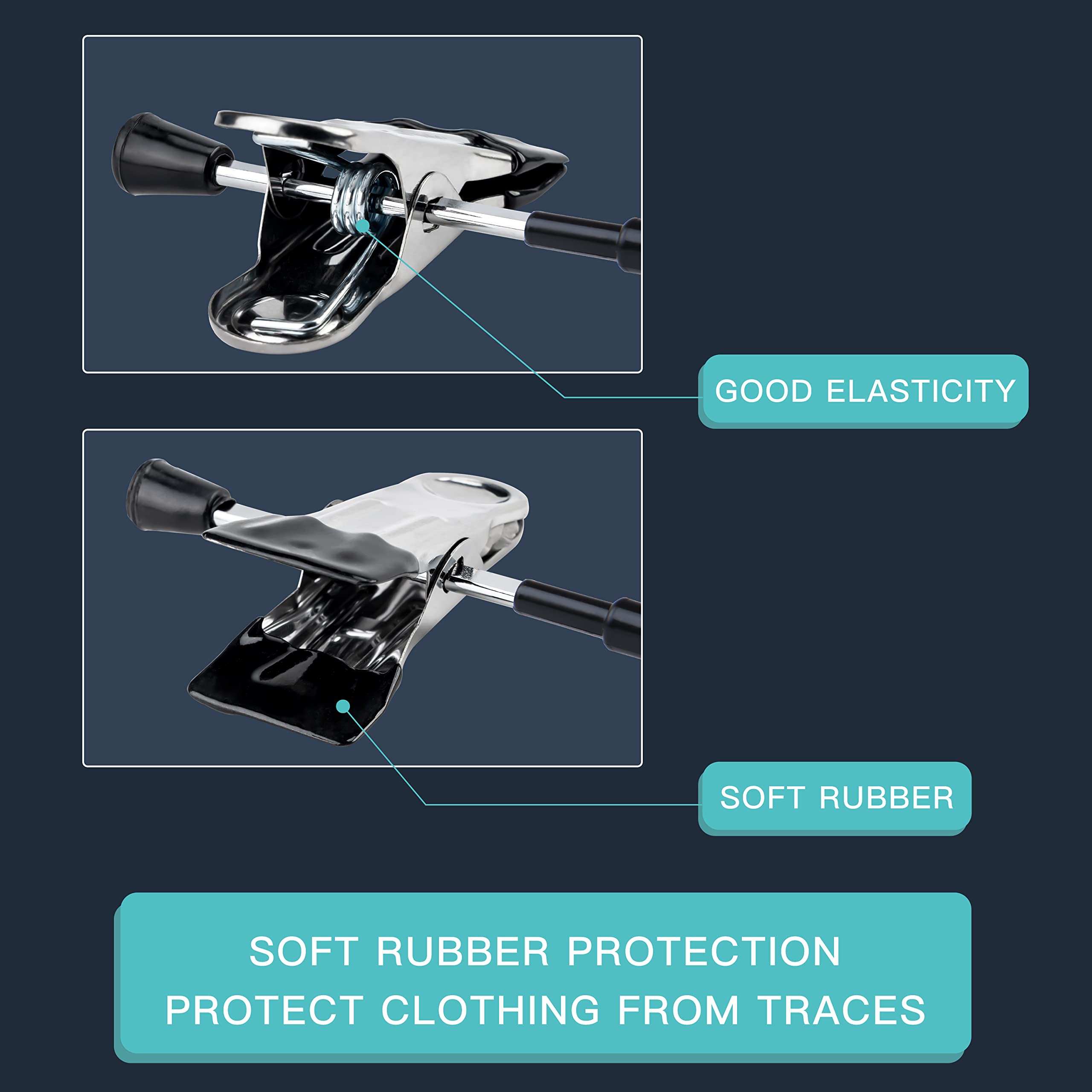 Rack Clip Stainless Steel Trousers Wardrobe Clip Anti-slip Clothespin Pants Clamp Clothes Hanger for Skirt