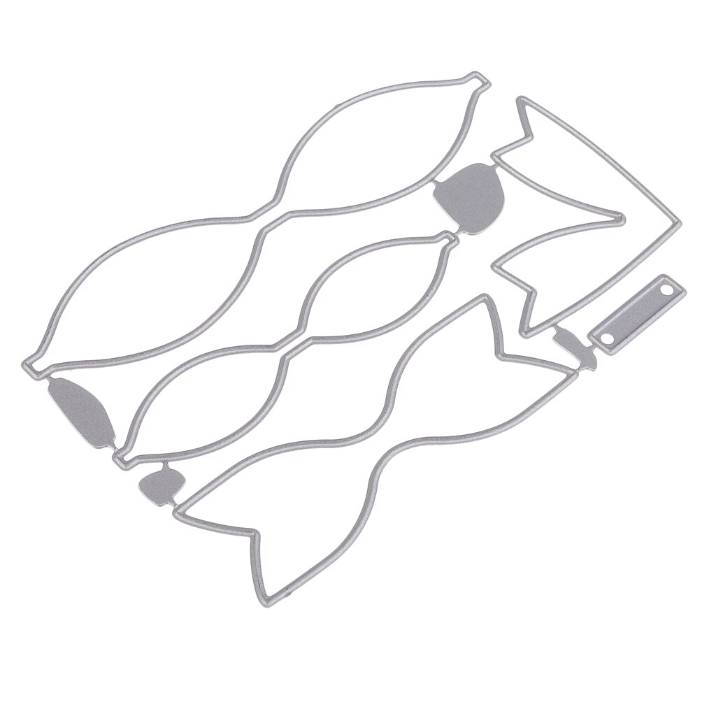 2-Piece Heart & Bow Tie Cutting Dies - Carbon Steel Craft Stencils For Paper Crafts