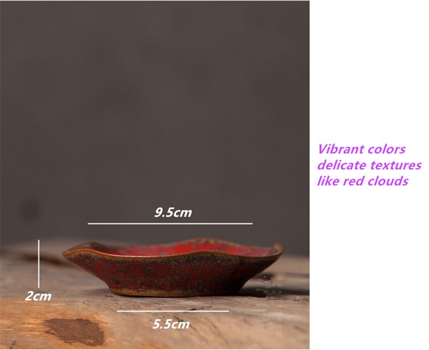 Kneden Hand 9.5X2X5.5Cm Magic Rode Jdz China Hard Keramische Kung Fu Thee Set schotel Aardewerk Mode Europese Koffie Schotel